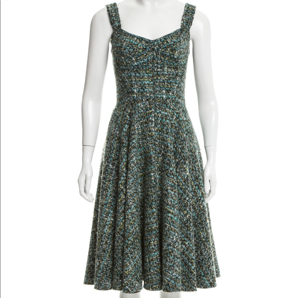 Dolce and Gabbana Midi Dress in Tweed